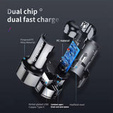 Incarcator auto Techsuit Premium (TE-P31), USB QC3.0 18W, Type-C PD30W, Total 48W, LED Light, negru