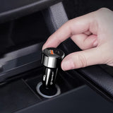 Incarcator auto Techsuit Premium (TE-P31), USB QC3.0 18W, Type-C PD30W, Total 48W, LED Light, negru
