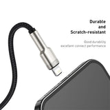 Cablu Baseus de date Cafule Series Metal (Caljk-B01), USB to Lightning 2.4A, 2m, negru;crem