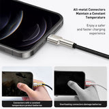 Cablu Baseus de date Cafule Series Metal (Caljk-B01), USB to Lightning 2.4A, 2m, negru;crem