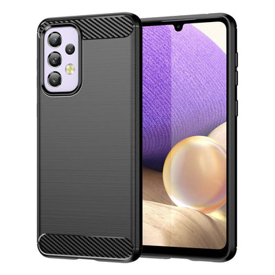 Husa pentru Samsung Galaxy A32 5G, Techsuit Carbon Silicone, negru