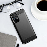 Husa pentru Samsung Galaxy A32 5G, Techsuit Carbon Silicone, negru
