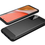 Husa pentru Samsung Galaxy A72 5G, Techsuit Carbon Silicone, negru