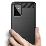 Husa pentru Samsung Galaxy A72 5G, Techsuit Carbon Silicone, negru