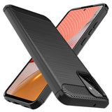 Husa pentru Samsung Galaxy A72 5G, Techsuit Carbon Silicone, negru