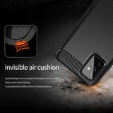 Husa pentru Samsung Galaxy A72 5G, Techsuit Carbon Silicone, negru