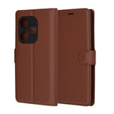 Husa pentru Realme GT 6, Techsuit Leather Folio, maro