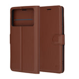 Husa pentru Xiaomi POCO F6 Pro, Techsuit Leather Folio, maro