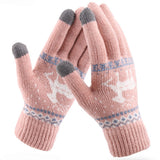 Techsuit Touchscreen Gloves Raindeer (ST0002), Wool, Albastru