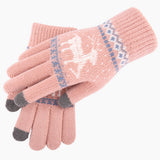 Techsuit Touchscreen Gloves Raindeer (ST0002), Wool, Albastru