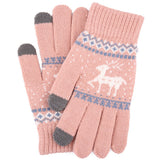 Techsuit Touchscreen Gloves Raindeer (ST0002), Wool, Albastru