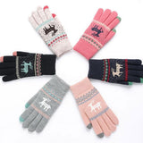 Techsuit Touchscreen Gloves Raindeer (ST0002), Wool, Albastru