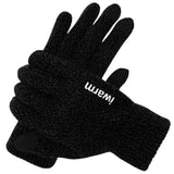 Iwarm Touchscreen Gloves (ST0005), Double Layer and Velvet/Acrylic, Size 21cm, Gri