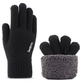 Iwarm Touchscreen Gloves (ST0005), Double Layer and Velvet/Acrylic, Size 21cm, Gri