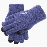 Iwarm Touchscreen Gloves (ST0018), Premium Wool, cu Non-slip Details, Size 23cm, Albastru