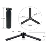 Techsuit Mini Tripod (TPD2), pentru Selfie Sticks, Universal, cu 1/4 inch Screw, Aluminum Alloy, Negru