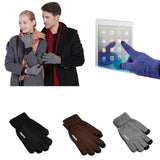 Iwarm Touchscreen Gloves (ST0018), Premium Wool, cu Non-slip Details, Size 23cm, Albastru