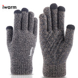 Iwarm Touchscreen Gloves (ST0005), Double Layer and Velvet/Acrylic, Size 21cm, Gri