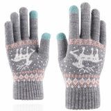 Techsuit Touchscreen Gloves Raindeer (ST0002), Wool, Albastru