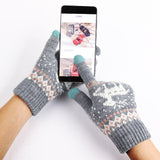 Techsuit Touchscreen Gloves Raindeer (ST0002), Wool, Albastru