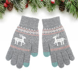 Techsuit Touchscreen Gloves Raindeer (ST0002), Wool, Albastru