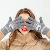 Techsuit Touchscreen Gloves Raindeer (ST0002), Wool, Albastru