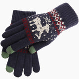 Techsuit Touchscreen Gloves Raindeer (ST0002), Wool, Albastru