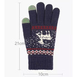 Techsuit Touchscreen Gloves Raindeer (ST0002), Wool, Albastru