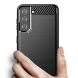 Husa pentru Samsung Galaxy S21 Plus 5G, Techsuit Carbon Silicone, albastru