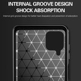 Husa pentru Samsung Galaxy A12, Techsuit Carbon Silicone, negru