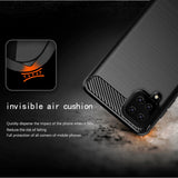 Husa pentru Samsung Galaxy A12, Techsuit Carbon Silicone, negru