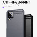 Husa pentru Samsung Galaxy A12, Techsuit Carbon Silicone, negru