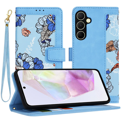 Husa pentru Samsung Galaxy A35 5G, Techsuit FlipCraft, bleu