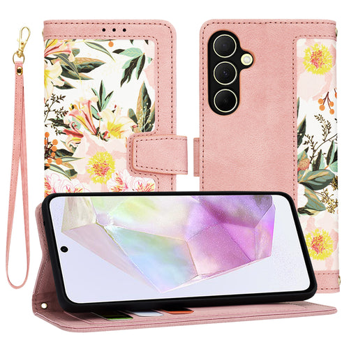 Husa pentru Samsung Galaxy A35 5G, Techsuit FlipCraft, roz