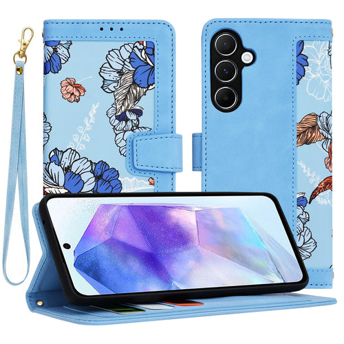 Husa pentru Samsung Galaxy A55 5G, Techsuit FlipCraft, bleu