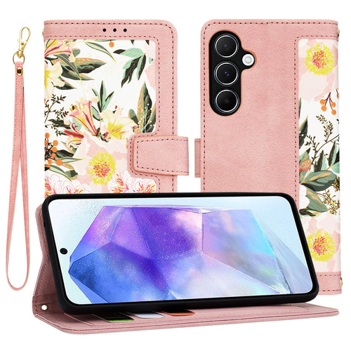 Husa pentru Samsung Galaxy A55 5G, Techsuit FlipCraft, roz