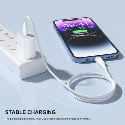 Cablu Lito de date (LD03V), USB to Micro-USB, Incarcare rapida, 2.4A, 1m, alb