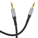 Adaptor, Lito Audio Cable La01d Jack to Jack 3 5mm Hi Fi 24k Gold Plated Contacts Nylon Braided 1m Koff A3d2de, Negru