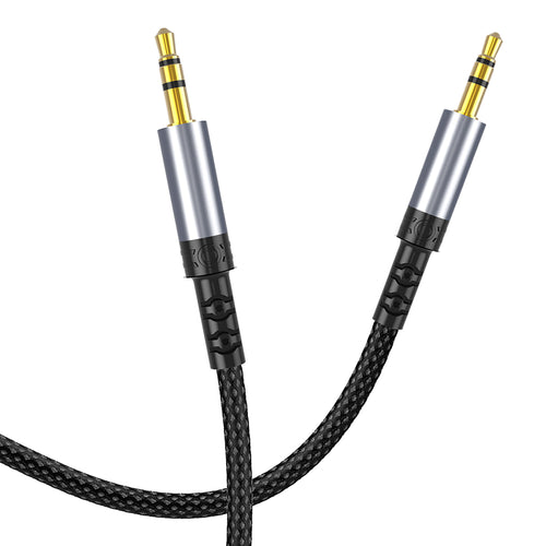 Adaptor, Lito Audio Cable La01d Jack to Jack 3 5mm Hi Fi 24k Gold Plated Contacts Nylon Braided 1m Koff A3d2de, Negru