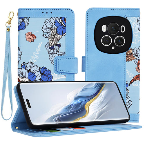 Husa pentru Honor Magic6 Pro, Techsuit FlipCraft, bleu