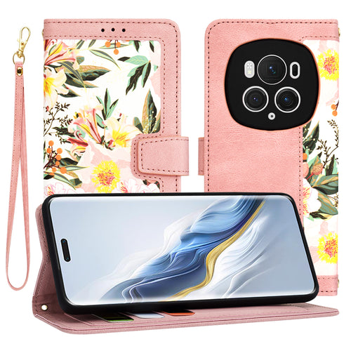 Husa pentru Honor Magic6 Pro, Techsuit FlipCraft, roz