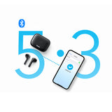 Casti wireless Anker SoundCore K20i (A3994G31), Bluetooth 5.3, Dual-Microfon, Anulare zgomot, IPX5, albastru