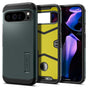 Husa pentru Google Pixel 9 Pro XL, Spigen Tough Armor (ACS07728), verde