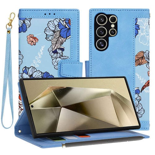 Husa pentru Samsung Galaxy S24 Ultra, Techsuit FlipCraft, bleu
