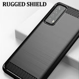 Husa pentru Huawei P Smart 2021, Techsuit Carbon Silicone, negru