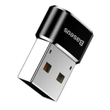 Adaptor Baseus OTG Adapter (Caaotg-01), Type-C to USB, Plug & Play, 3A, Negru