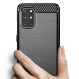 Husa pentru OnePlus 8T, Techsuit Carbon Silicone, negru