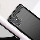 Husa pentru OnePlus 8T, Techsuit Carbon Silicone, negru