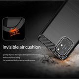 Husa pentru OnePlus 8T, Techsuit Carbon Silicone, negru