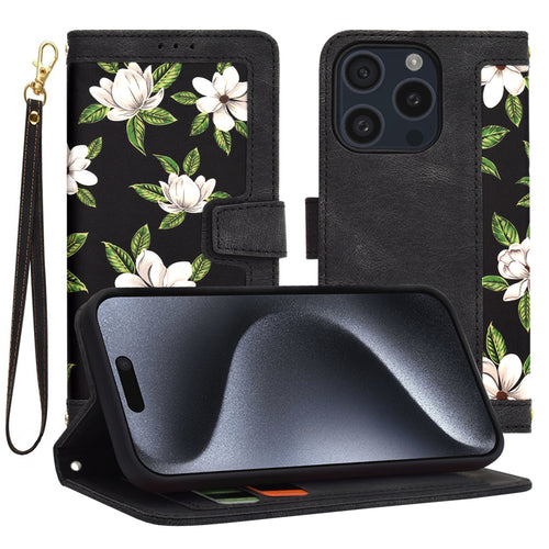 Husa pentru iPhone 15 Pro, Techsuit FlipCraft, negru